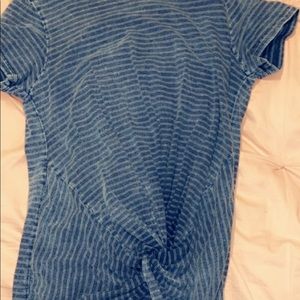 Navy blue twist tie tee